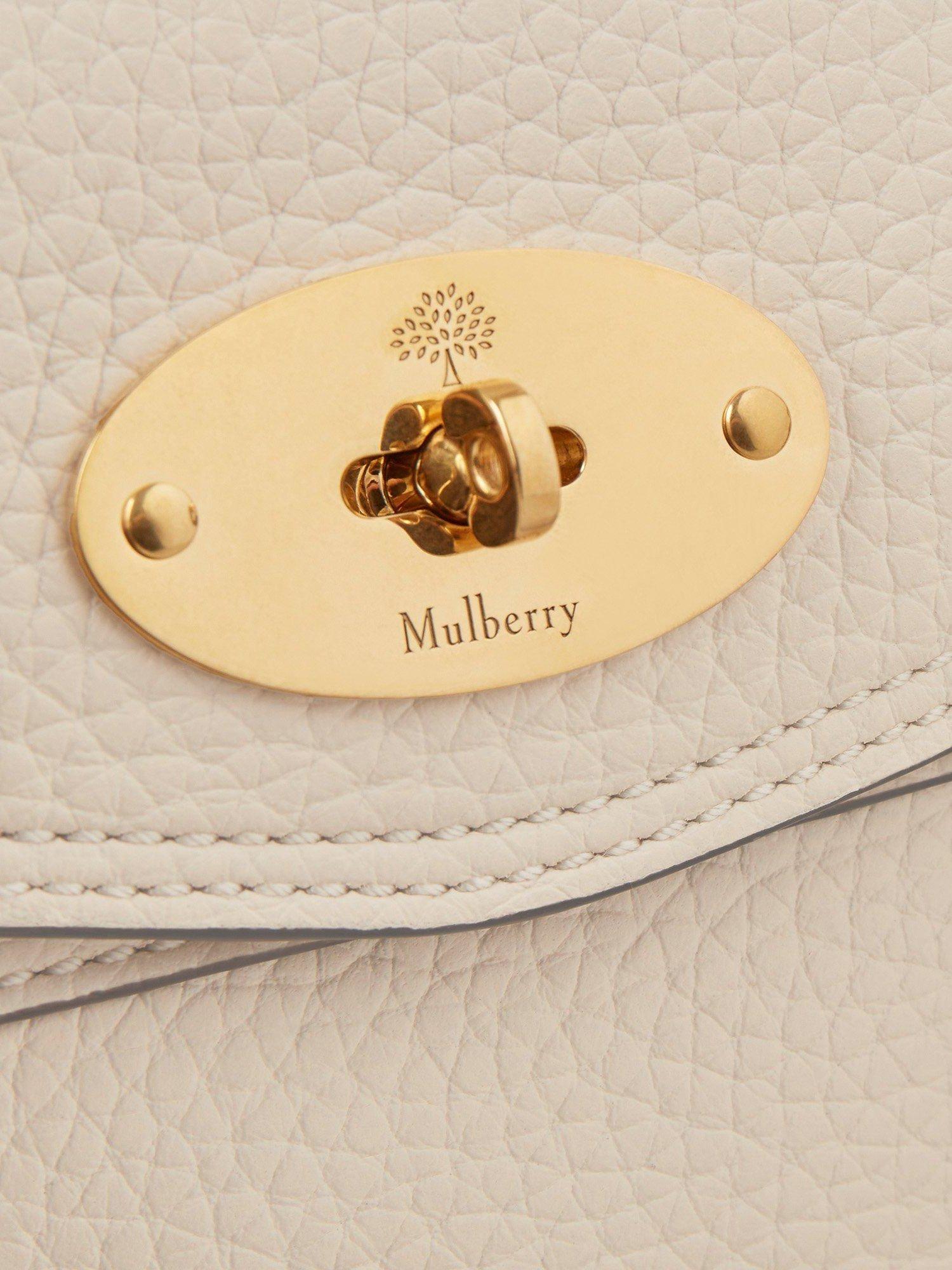 Product image 5 of 7, which shows Mulberry Mini Alexa Heavy Grain Leather Cross Body Bag, Eggshell