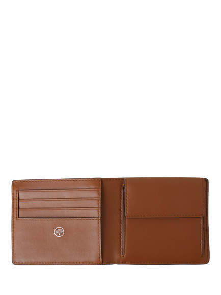 Mulberry Heritage Leather Bifold Coin Holder, Oak - view 2, Oak