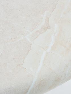 John Lewis Travertine Marble Effect Round Garden Dining Table, 120cm - view 2, 