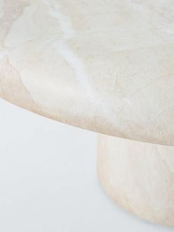 John Lewis Travertine Marble Effect Round Garden Coffee Table, 80cm - view 2, 