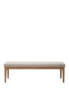 Swyft Model 01 Dining Bench, Oak/Oatmeal Fabric