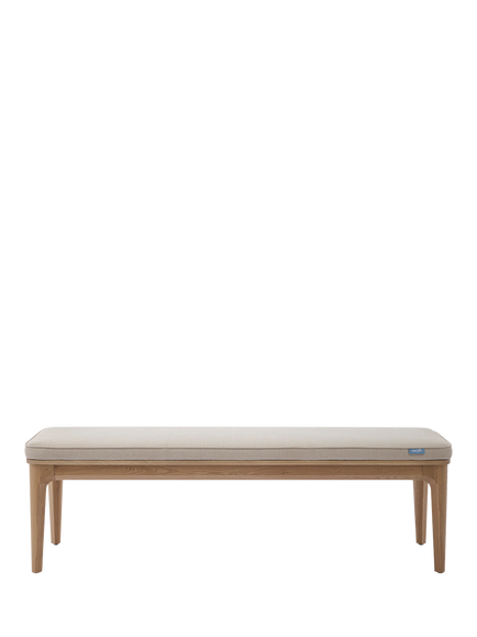 Swyft Model 01 Dining Bench, Oak/Oatmeal Fabric, Oatmeal