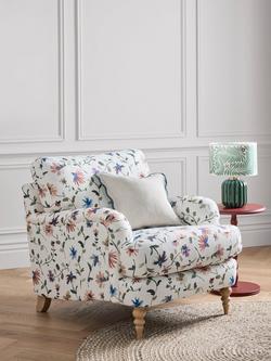 John Lewis Otley Armchair, Light Leg, Isabelle Floral - view 2, Isabelle Floral