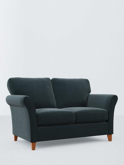 John Lewis Charlotte II Medium 2 Seater Sofa, Light Leg, Soft Chenille Teal