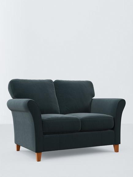 John Lewis Charlotte II Small 2 Seater Sofa, Light Leg, Soft Chenille Teal