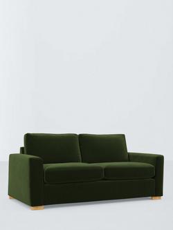 John Lewis Oliver II Large 3 Seater Sofa, Light Leg, Plush Velvet Green, Plush Velvet Green