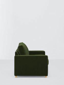 John Lewis Oliver II Large 3 Seater Sofa, Light Leg, Plush Velvet Green - view 2, Plush Velvet Green