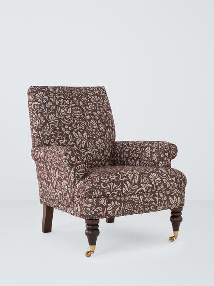 John Lewis Suffolk Armchair, Dark Leg, Widemer Nutmeg