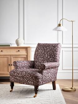John Lewis Suffolk Armchair, Dark Leg - view 2, Widemer Nutmeg