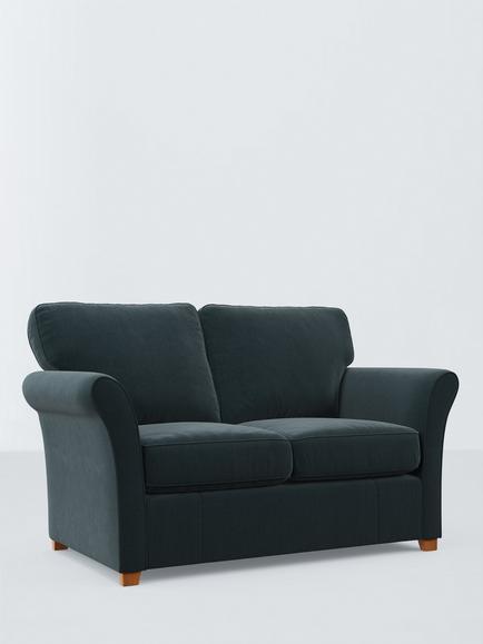 John Lewis Charlotte II Medium Sofa Bed, Light Leg, Soft Chenille Teal