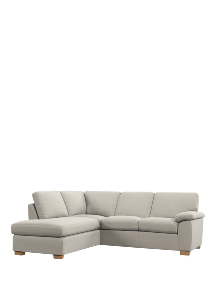 John Lewis Camden 5+ Seater LHF Corner End Chaise Unit, Light Leg, Natural