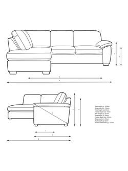 John Lewis Camden 5+ Seater LHF Corner End Chaise Unit, Light Leg - view 2, Natural