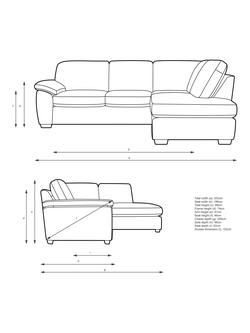 John Lewis Camden 5+ Seater RHF Corner End Chaise Unit, Light Leg - view 2, Ac Titan Natural