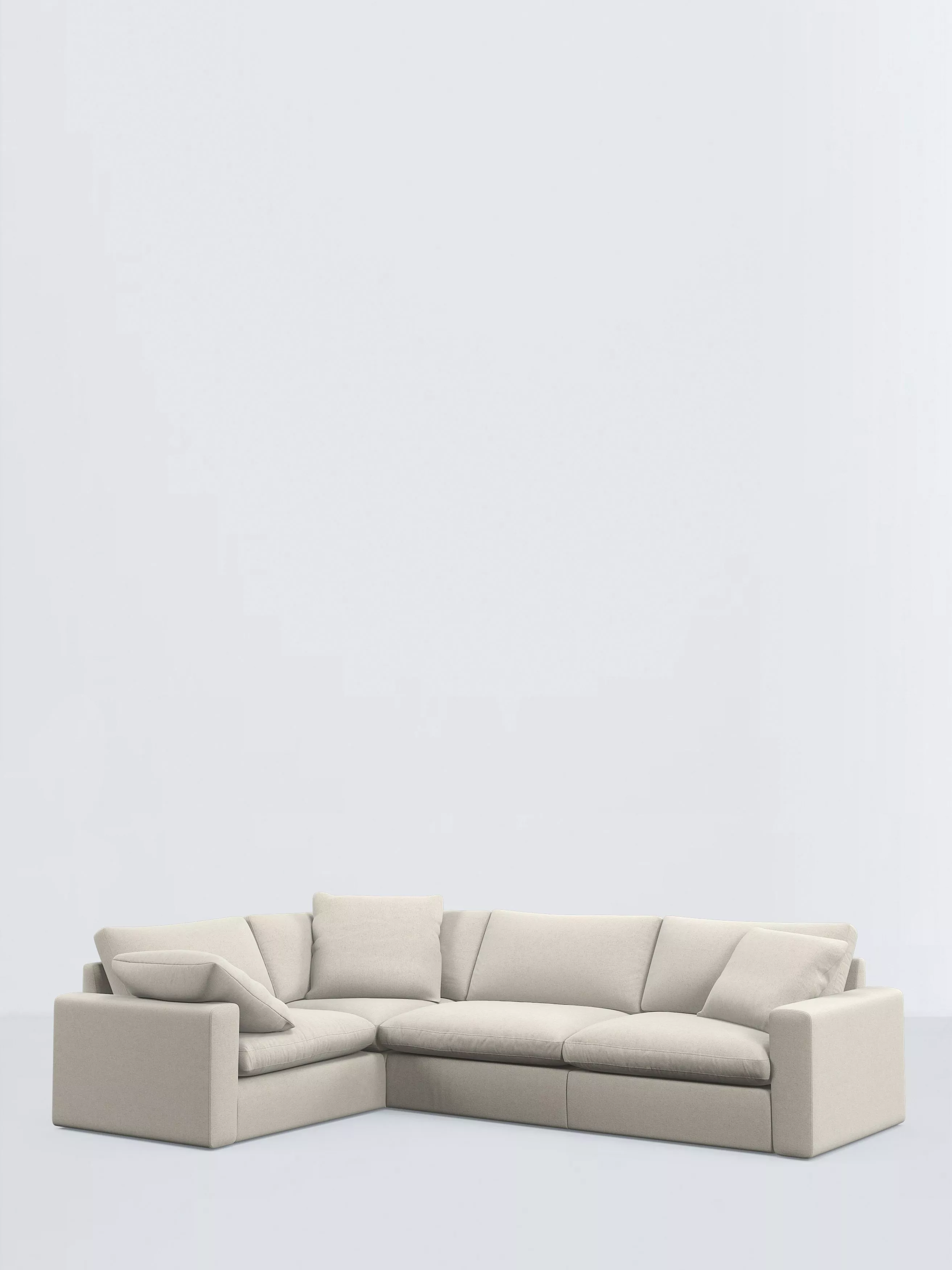 John Lewis Mellow LHF Corner Sofa, Matilda Natural