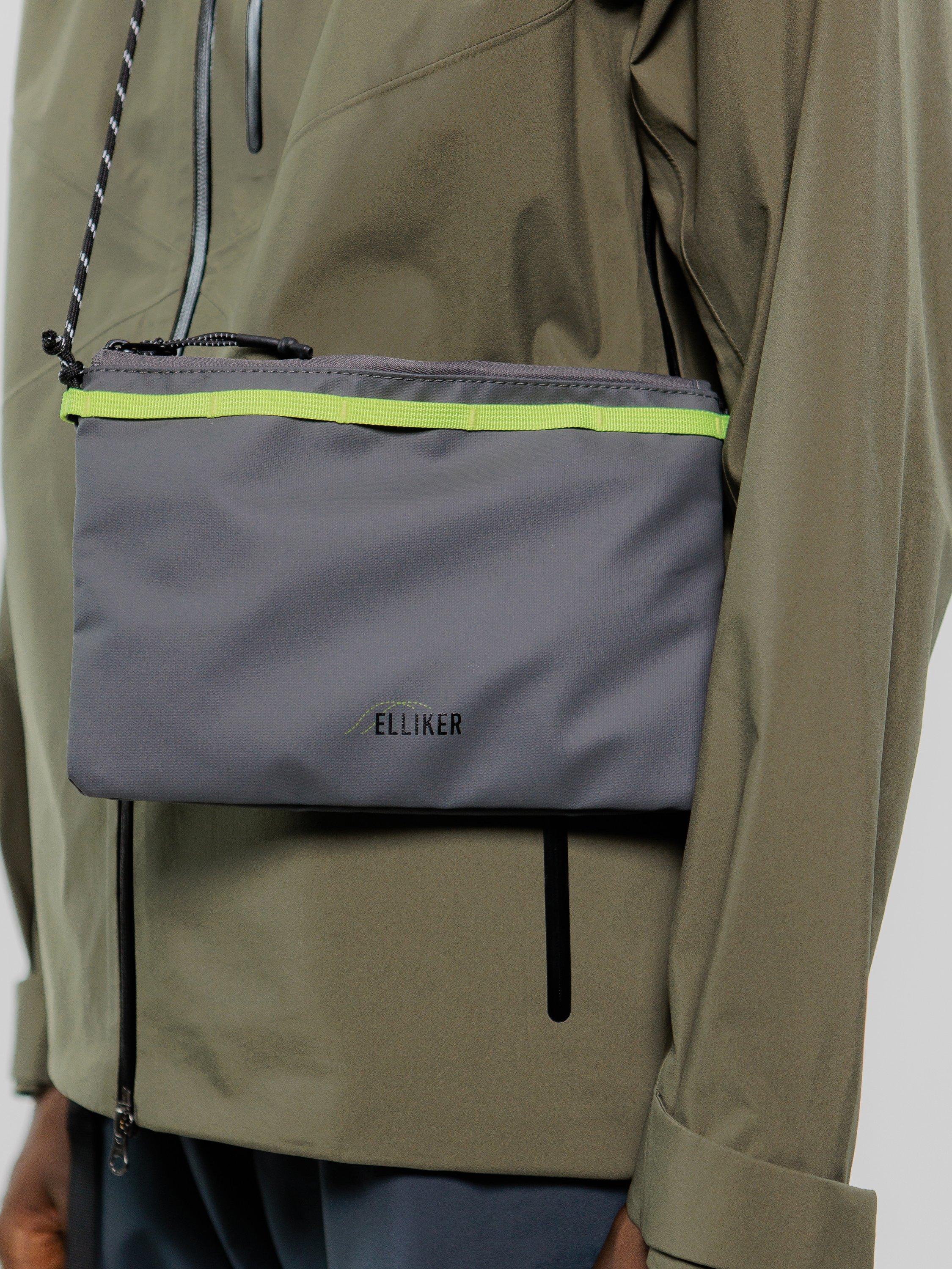 Product image 8 of 10, which shows ELLIKER Hetchell Cross Body Sacoche Bag, 1L, Grey Neon