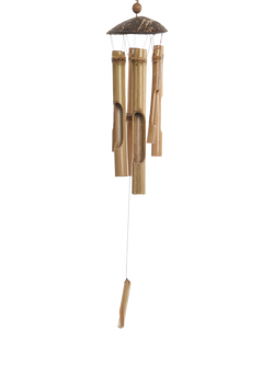 Kaemingk Bamboo Wind Chime, Natural, Natural