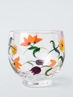 John Lewis x Anine Cecilie Iversen Floral Glass Tumbler, 225ml, Clear/Multi, Multi