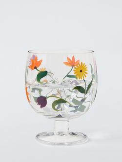 John Lewis x Anine Cecilie Iversen Floral Wine Glass, 334ml, Clear/Multi - view 2, Multi