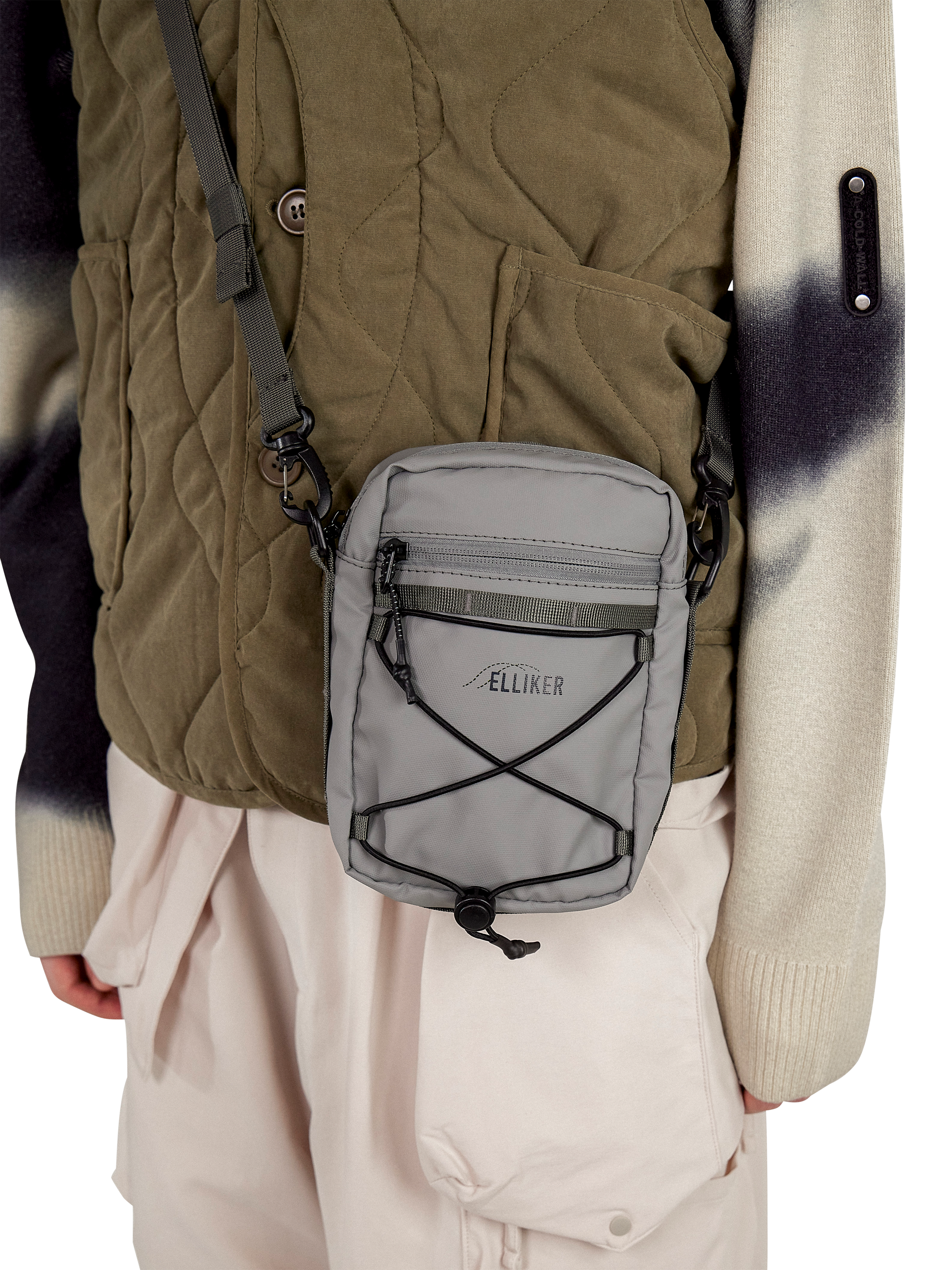 Product image 2 of 9, which shows ELLIKER Kep Crossbody Bag, Light Grey
