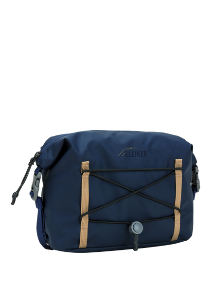 ELLIKER Angram Zipped Wash Bag, 4L - view 2, Navy
