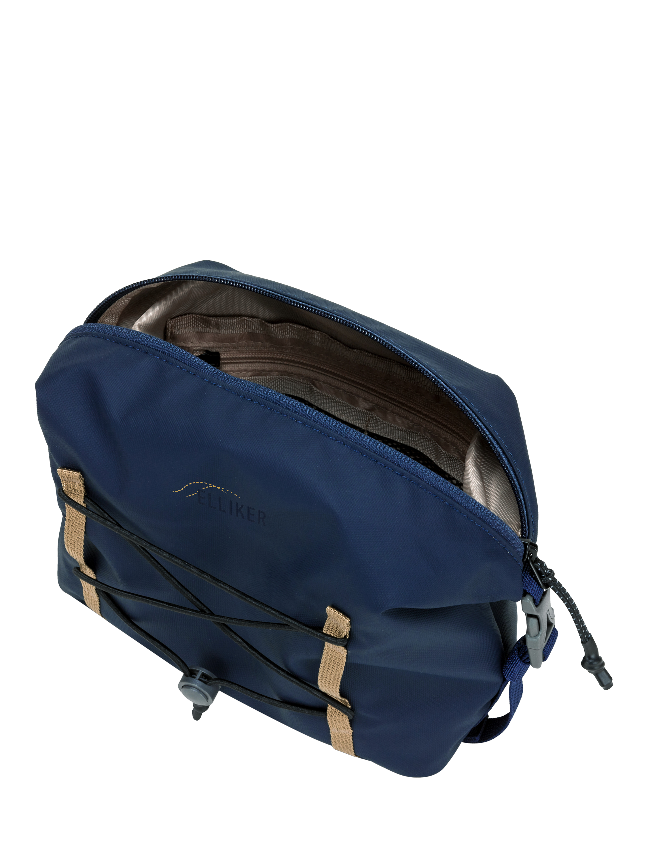Product image 7 of 8, which shows ELLIKER Angram Zipped Wash Bag, 4L, Navy