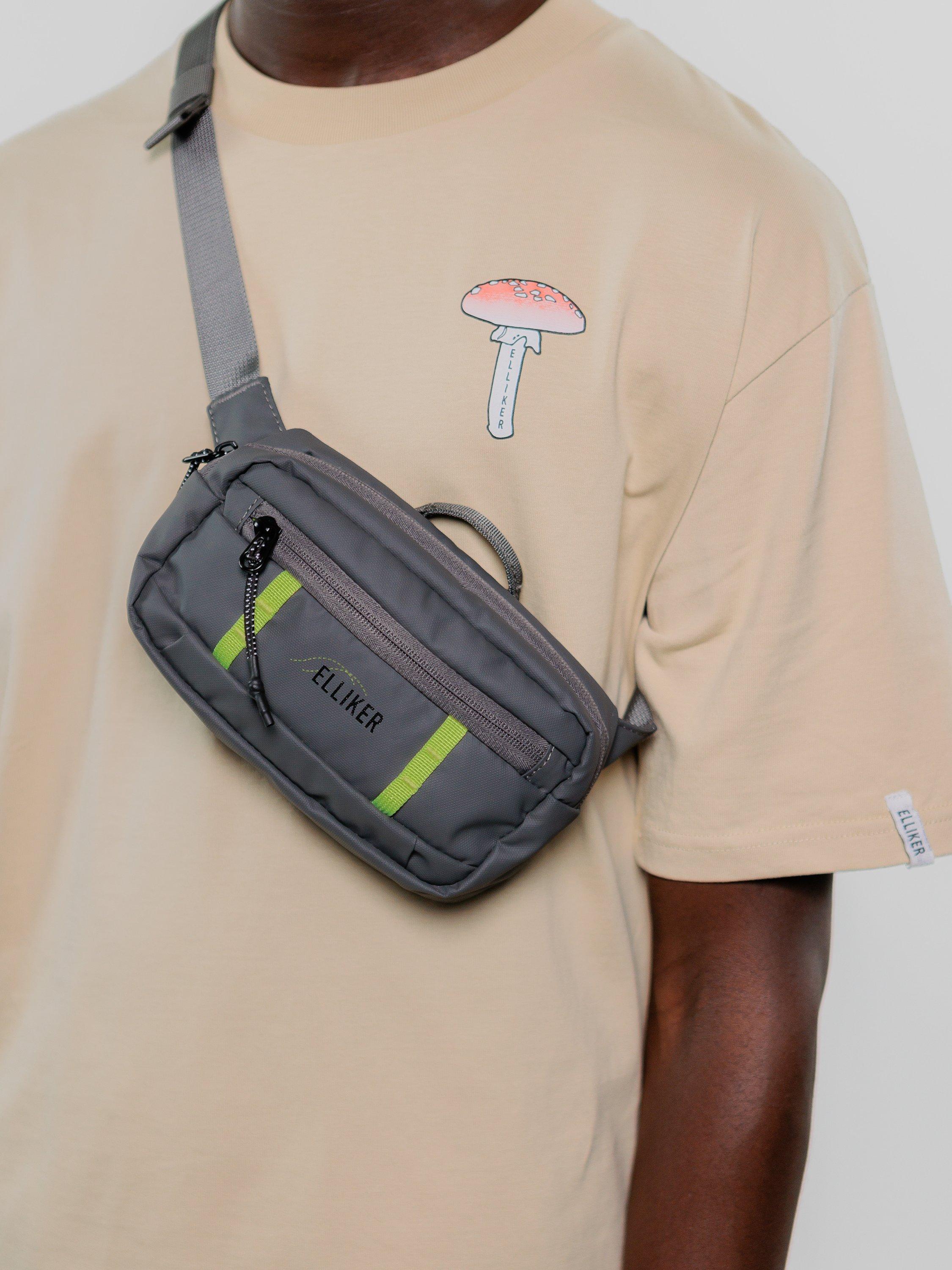 Product image 8 of 11, which shows ELLIKER Semer Sling Bag, 1L, Grey Neon