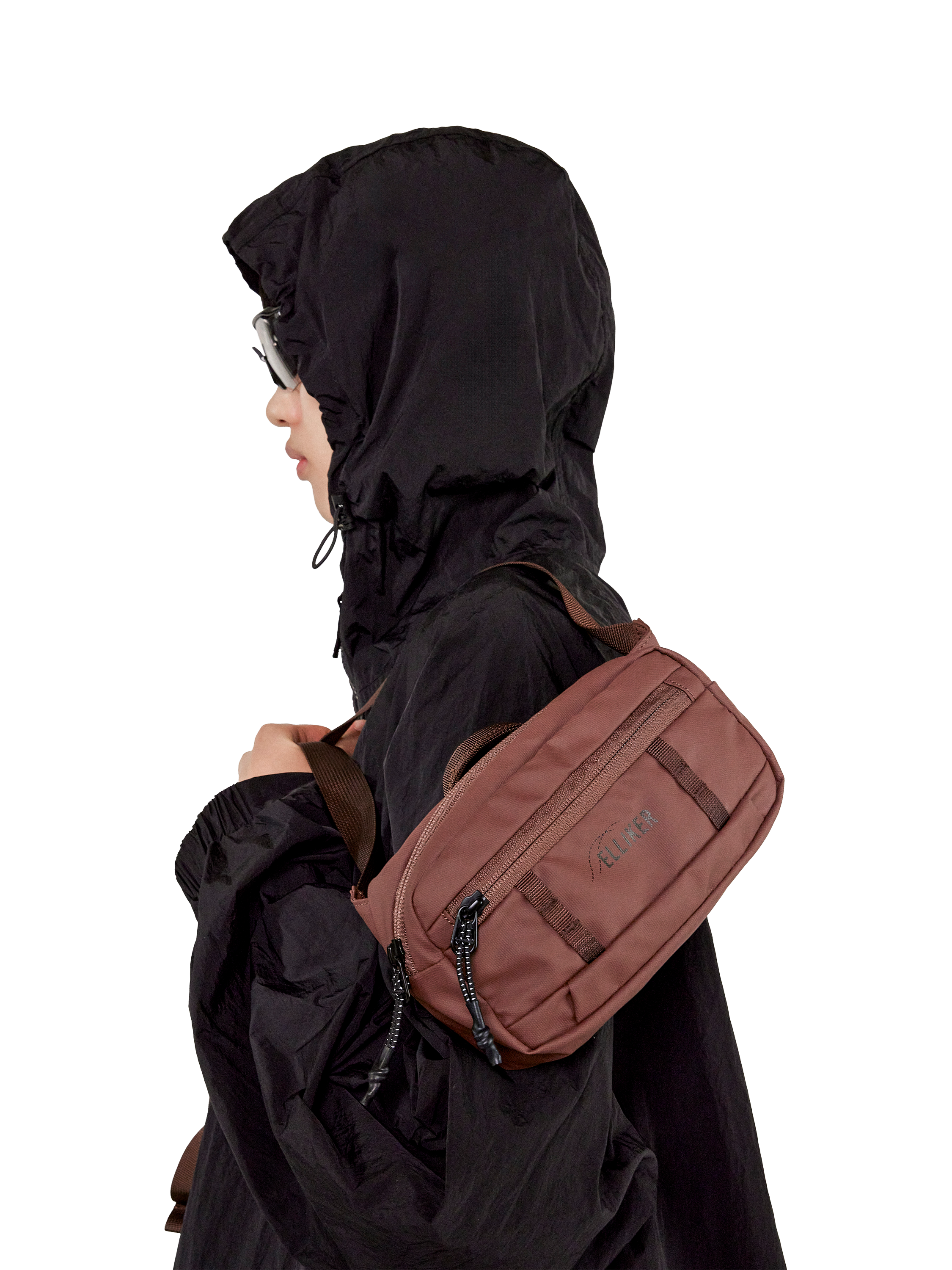 Product image 3 of 11, which shows ELLIKER Semer Sling Bag, 1L, Brown