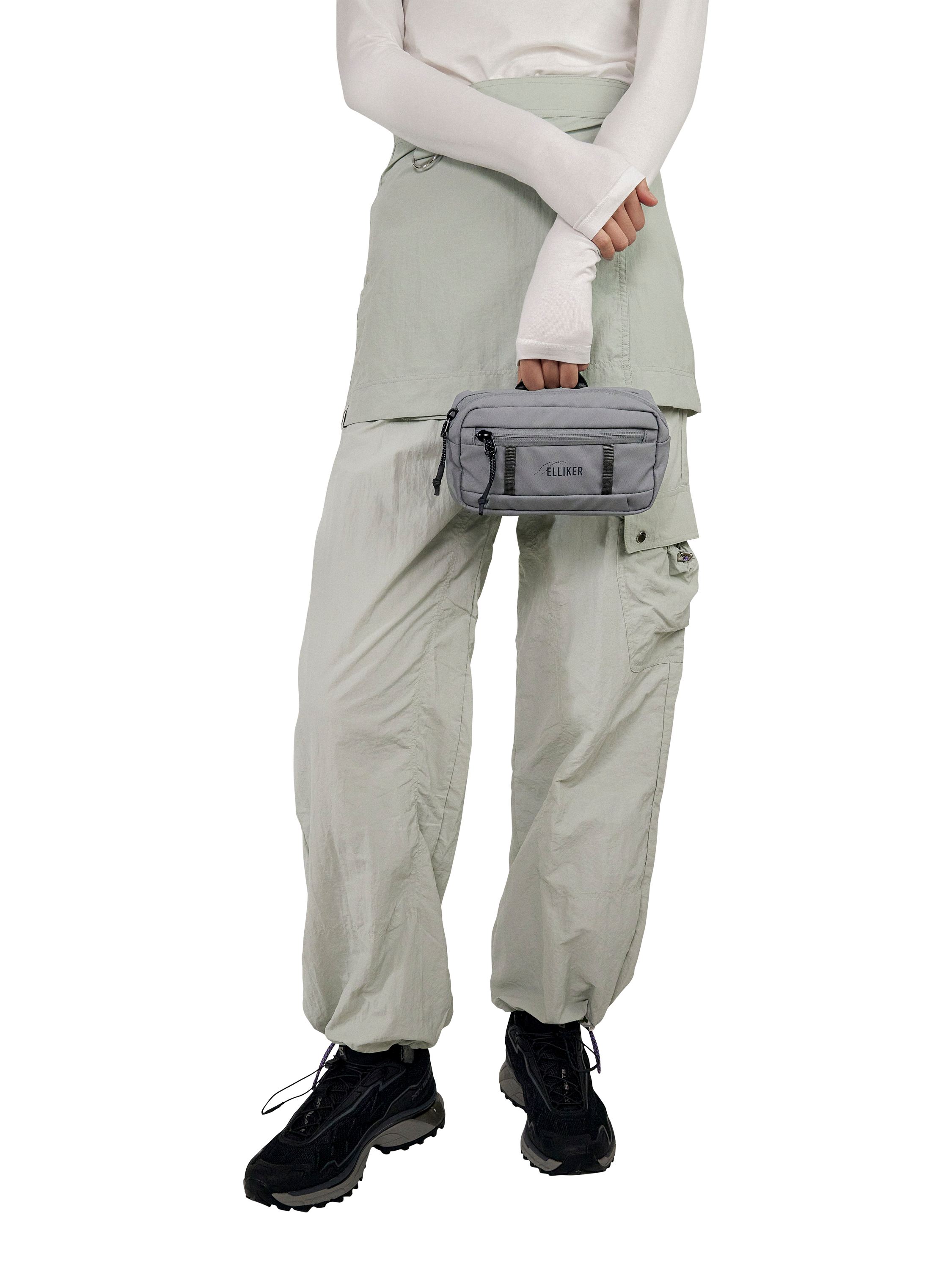 Product image 3 of 11, which shows ELLIKER Semer Sling Bag, 1L, Light Grey