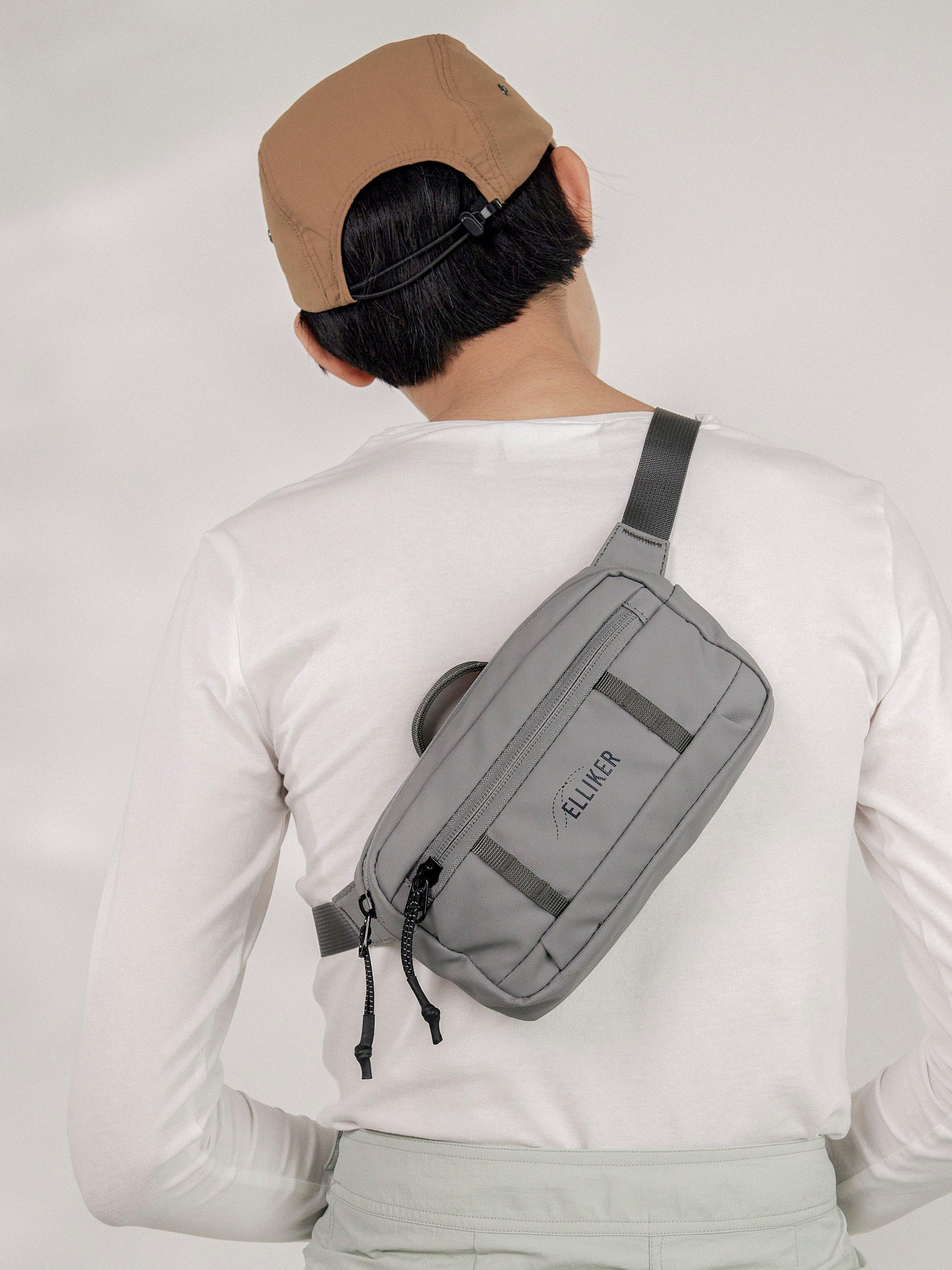 Product image 8 of 11, which shows ELLIKER Semer Sling Bag, 1L, Light Grey