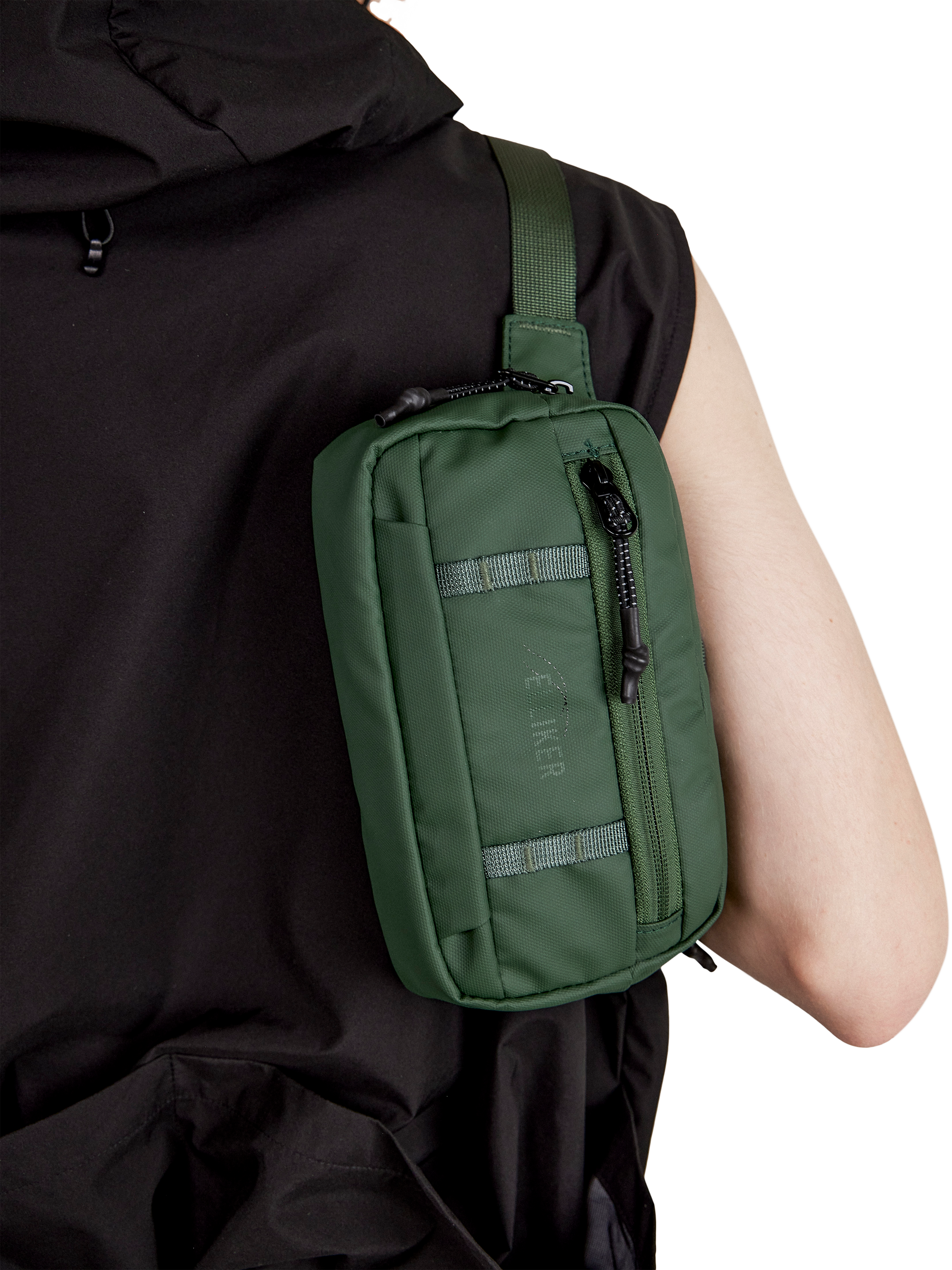 Product image 3 of 11, which shows ELLIKER Semer Sling Bag, 1L, Green