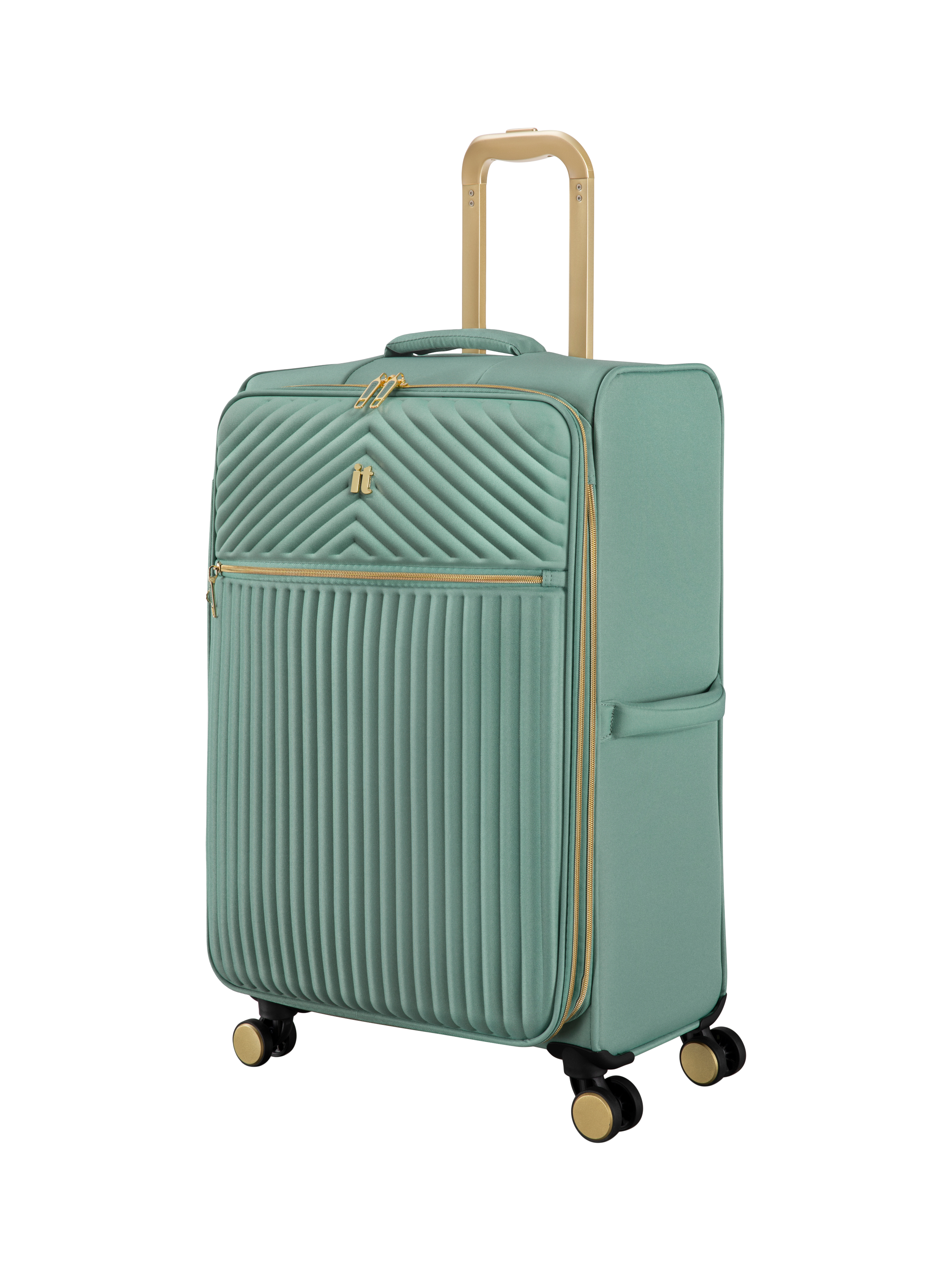 it luggage Esplanade Medium Soft 4-Wheel Suitcase, 90L, Granite Green