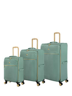 it luggage Esplanade 3pc 8-Wheel Suitcase Set, Granite Green, Granite Green