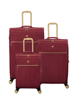 it luggage Esplanade 3pc 8-Wheel Suitcase Set, Granite Green - view 2, Rumba Red