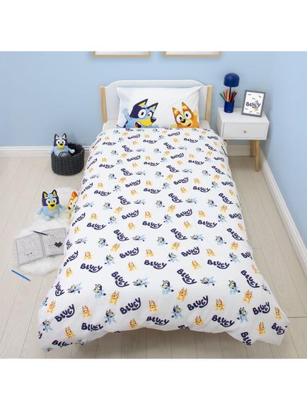 Bluey Reversible Cotton Duvet Cover and Pillowcase Set, Single, Multi - view 2, Multi