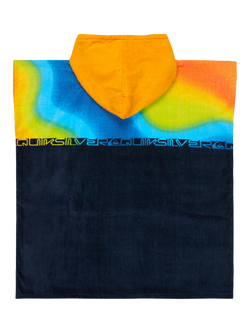 Quiksilver Kids' Cotton Beach Towel Hoodie, Monaco Blue - view 2, Monaco Blue