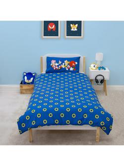 Sonic Kids' Reversible Duvet Cover & Pillowcase Set, Single Set, Multi - view 2, Multi