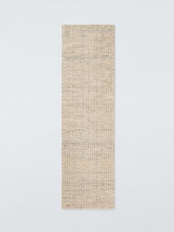 John Lewis Rowan Textured Wool Rich Runner Rug, Natural, L240 x W70 cm, Natural