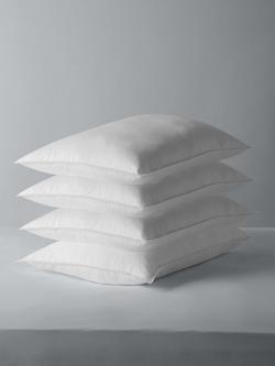 John Lewis Synthetic Soft Touch Washable Standard Pillow, Pack of 4, Medium (3), White