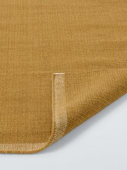 John Lewis Flatwoven Border Hand Woven Wool Rich Runner Rug, L240 x W70 cm, Ochre - view 2, Ochre