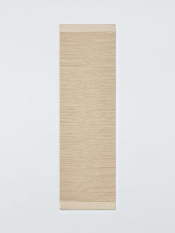 John Lewis Flatwoven Border Hand Woven Wool Rich Runner Rug, L240 x W70 cm, Neutral