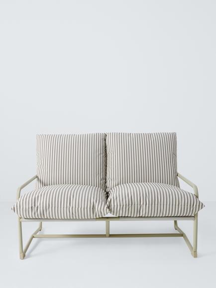 John Lewis Marcy 2-Seater Sling Garden Sofa - view 2, Greige