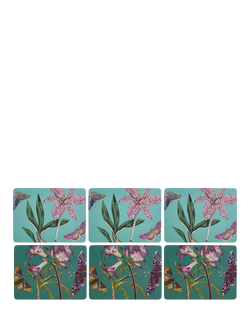 Pimpernel Botanic Garden Flora & Fauna Cork-Backed Placemat & Coaster, Set of 6 - view 2, Flora & Fauna