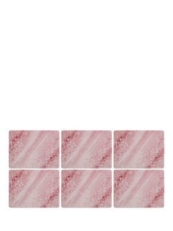 Pimpernel Minerals Rose Quartz Cork-Backed Placemat & Coaster, Set of 6 - view 2, Minerals