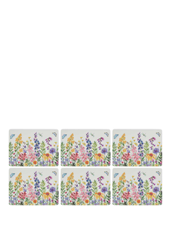 Pimpernel Wildflowers Cork-Backed Placemat & Coaster, Set of 6 - view 2, Wildflower