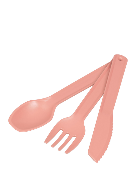 Tala Polypropylene Picnic Cutlery Set, 3 Piece, Pink, Pink