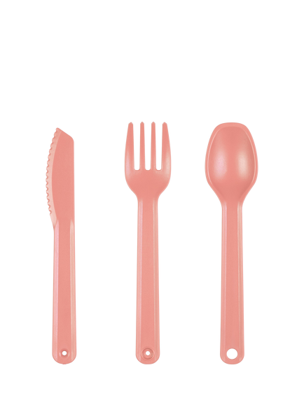 Tala Polypropylene Picnic Cutlery Set, 3 Piece, Pink - view 2, Pink
