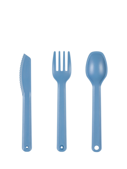 Tala Polypropylene Picnic Cutlery Set, 3 Piece, Blue - view 2, Blue