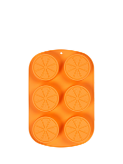 Tala Summer Treats Lemon Silicone Ice Cube Mould Tray, 6 Cube, Orange - view 2, Orange
