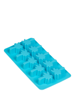 Tala Summer Treats Palm Tree Silicone Ice Cube Mould Tray, 10 Cube, Blue, Blue