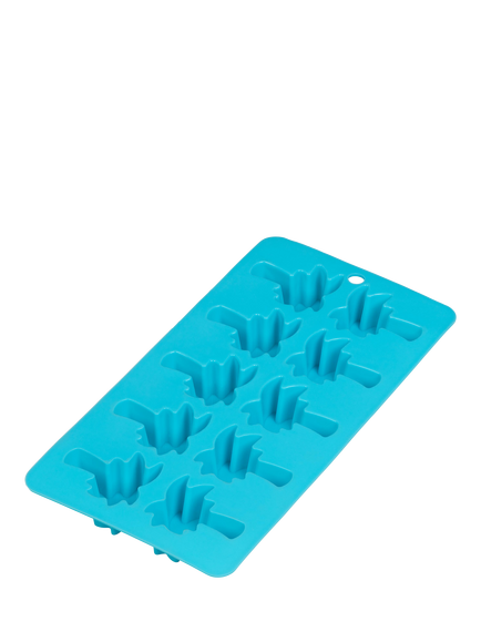 Tala Summer Treats Palm Tree Silicone Ice Cube Mould Tray, 10 Cube, Blue - view 2, Blue